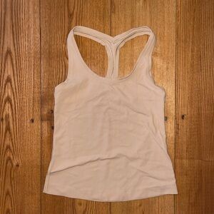Lululemon Athletica Tan/Baby Yellow Tank Top